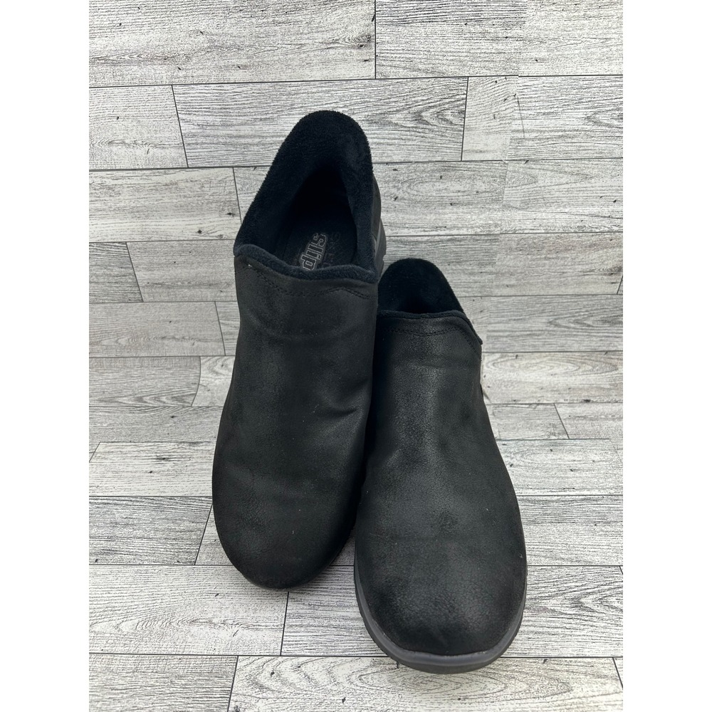 Skechers Hands Free Slip-ins Relaxed Fit Easy Going Latte Black 167872 Women 9.5